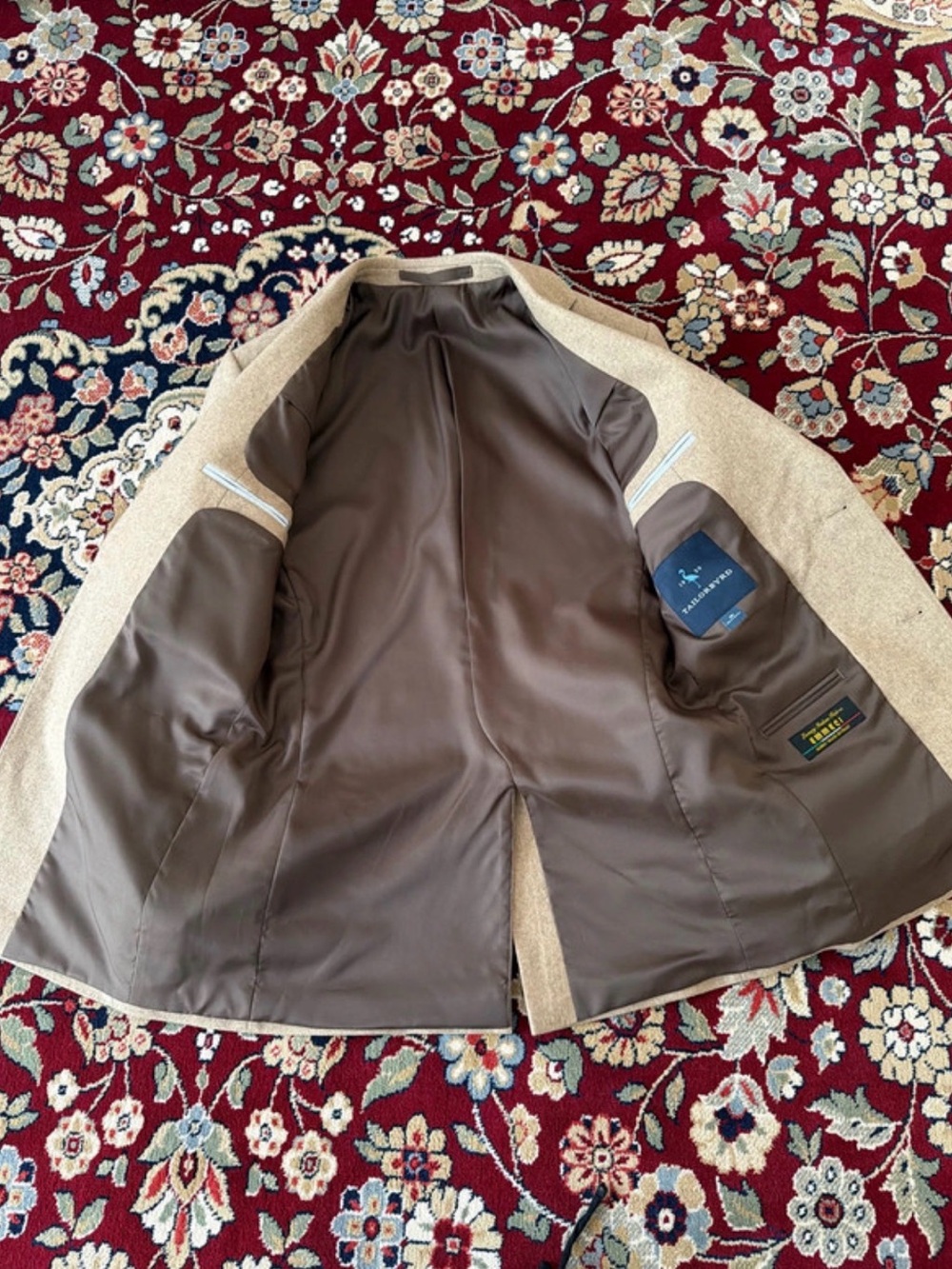 Tailorbyrd Camel/Tan Wool-Blend Two-Button Sport Coat - Picture 2 of 6